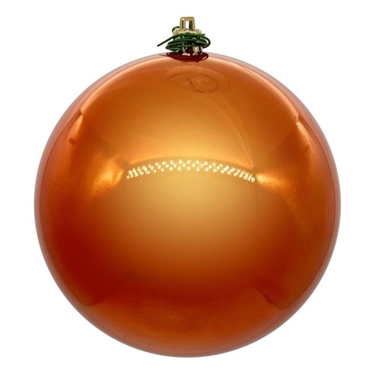 Vickerman 3" Burnish Orange Pearl UV Drilled Ball Ornament 12 per bag.